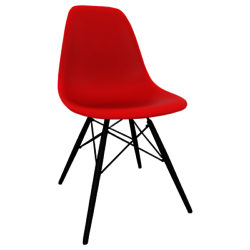Vitra Eames DSW 43cm Side Chair Classic Red / Black Maple